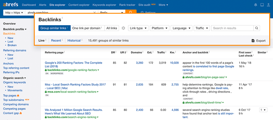 backlink checker